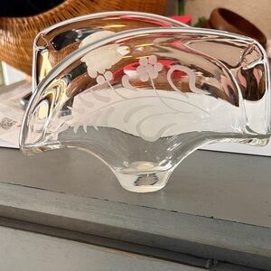 Elegant Clear Glass napkin holder